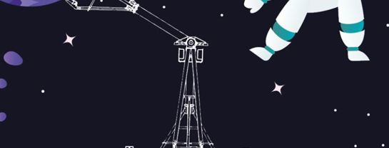 Bakken Forlystelse 2020 Logo Illustration SUPERNOVA Tegning